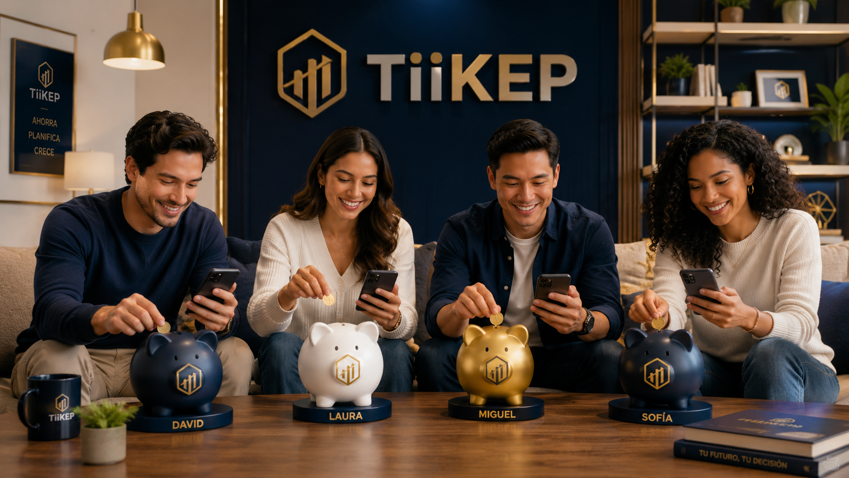 Personas ahorrando juntas con TiiKEP